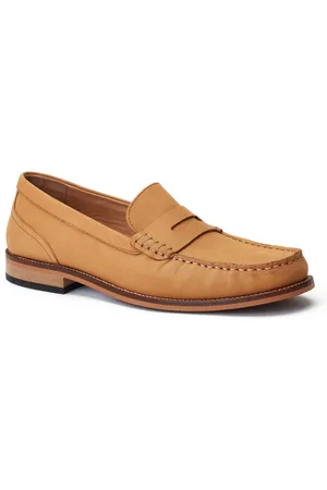 Base London Garfield Leather Mens Burnt Loafers - Size UK 11