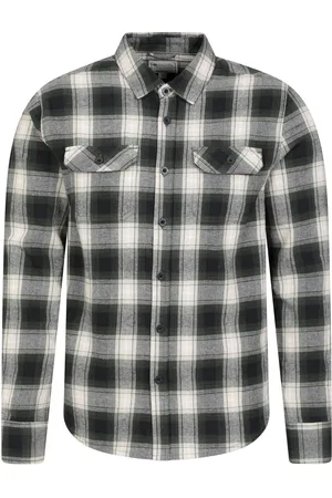 Mountain Warehouse Mens Trace Flannel Long-Sleeved Shirt (Green) - Cotton - Size 3XL