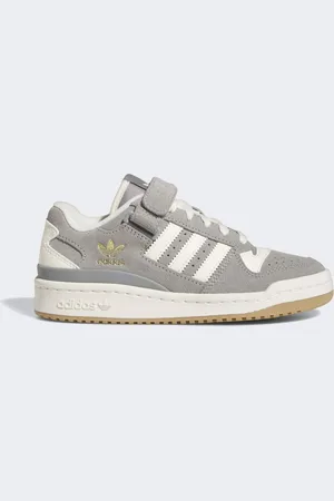 adidas Kids Unisex Forum Low Shoes - Leather - Size UK 4