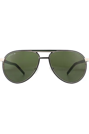 Lacoste Aviator Mens Shiny Sunglasses Metal - Size 58x16x145mm