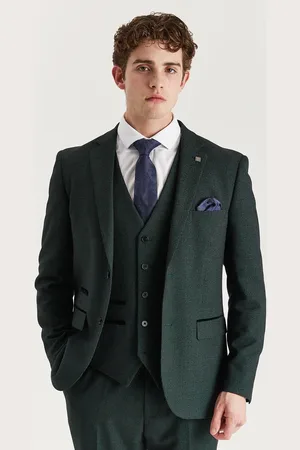 PAUL ANDREW Mens Suit Blazer Prince Of Wales Formal - Size 40 (Chest)