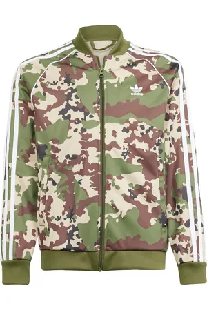 adidas Kids Unisex Camo SST Track Top - recycled_material - Size 11-12Y