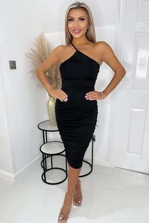 Ax Paris Womens One Strap Ruched Bodycon Dress - Size 16 UK