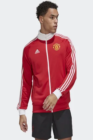 adidas Mens Manchester United 3-Stripes Track Top - Recycled Material - Size Medium