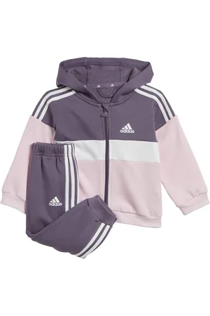 adidas Kids Unisex Tiberio 3-Stripes Colorblock Fleece Track Suit - - Size 6-9M