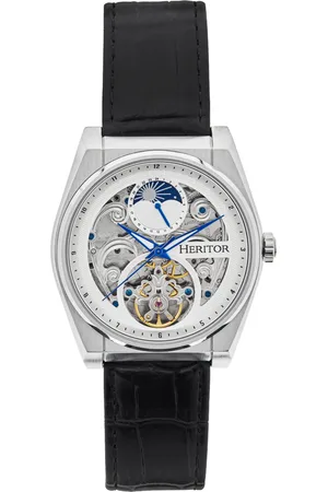 heritor automatic Mens Daxton Semi Skeleton Watch - Stainless Steel - One Size