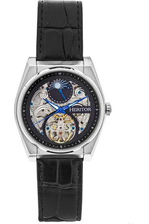 heritor automatic Mens Daxton Semi Skeleton Watch - Stainless Steel - One Size