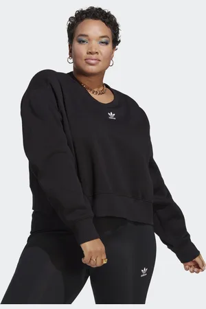 adidas Womens Adicolor Essentials Crew Sweatshirt (Plus Size) - Cotton - Size UK 20-22 (Womens)