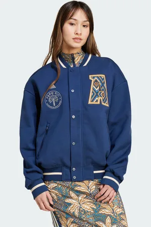 adidas Womens x FARM Rio Collegiate Jacket - Cotton - Size L/XL