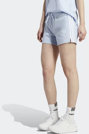 adidas Womens Essentials Slim 3-Stripes Shorts - Cotton - Size Medium