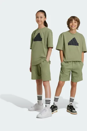adidas Kids Unisex Future Icons Logo 8-Inch Shorts - Cotton - Size 9-10Y