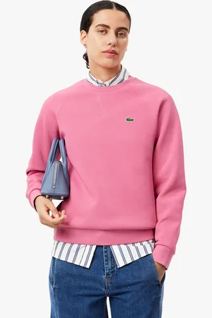Lacoste Womens Piqué Crewneck Sweatshirt in Cotton - Size 6 UK