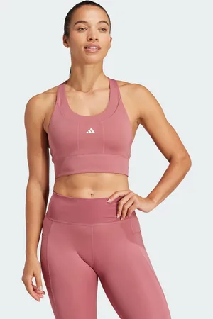 adidas Womens Run Pocket Medium-Support Bra - Recycled Material - Size XL (A-B)