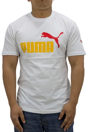 PUMA Mens T Shirt Essentials Logo Crew Neck Pullover Short Sleeve Casual Cotton - - Size X-Large