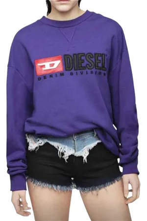 Diesel F ARAP Womens Sweatshirts Crew Neck Oversized Classic Pullover Sweaters - Cotton - Size X-Small