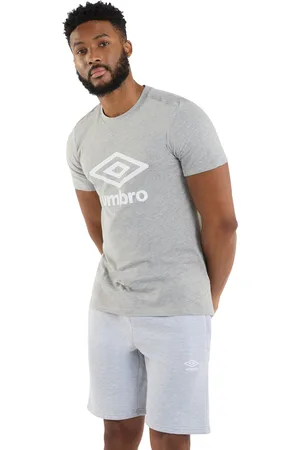 Umbro Mens Stacked Logo T-Shirt ( Marl) Cotton - Size Small