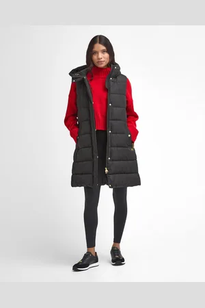 Barbour Greyson Womens Long Puffer Gilet - - Size 10 UK