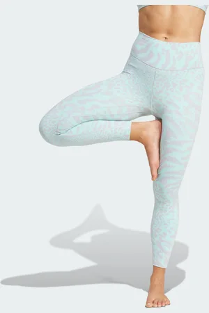 adidas Womens All Me Allover Print 7/8 Leggings - Recycled Material - Size X-Small
