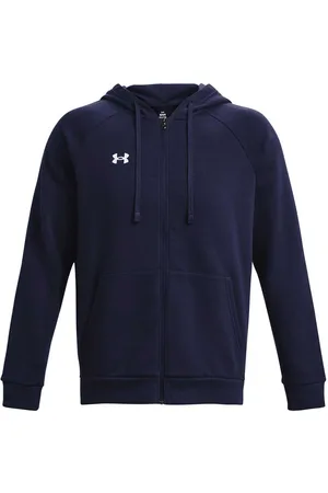 Under Armour Unisex Adult Rival Fleece Full Zip Hoodie (Midnight Navy) - - Size X-Large