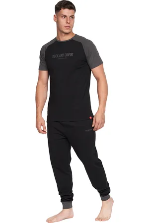 Duck and Cover Mens Vianney Pyjama Set Cotton - Size Large