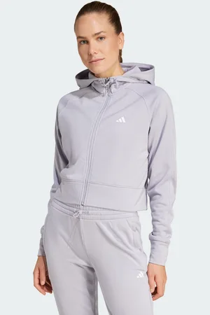 adidas Womens AEROREADY Game and Go Full-Zip Hooded Fleece Jacket - Recycled Material - Size X-Small