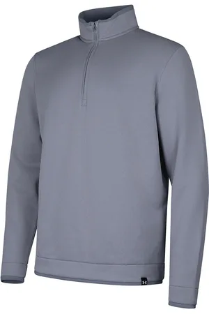 Under Armour Mens Quarter Zip Fleece Top (Steel) - - Size X-Large