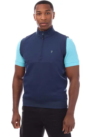 Farah Mens Clint Midlayer Gilet in Cotton - Size Medium