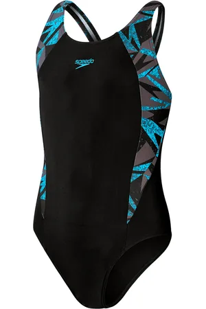 Speedo Girls Hyper Boom Splice One Piece Swimsuit ( /Blue) - Size 5-6Y