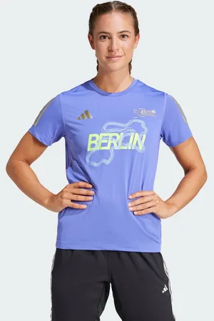 adidas Womens BMW Berlin Marathon 2024 Finisher Tee - Recycled Material - Size Medium