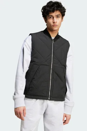 adidas Mens Premium Essentials Nylon Quilted Vest - Recycled Material - Size Medium