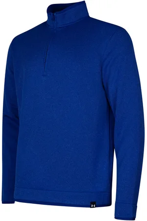 Under Armour Mens Quarter Zip Fleece Top (Royal ) - Size Small