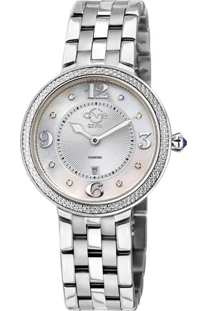 GV2 by Gevril Swiss Quartz Verona 12905B WoMens Diamond Watch - Stainless Steel - One Size