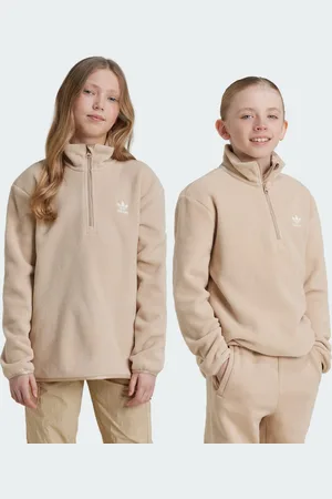 adidas Kids Unisex Polar Fleece 1/2 Zip Sweatshirt - Recycled Material - Size 15-16Y