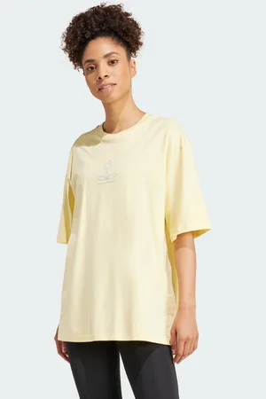 adidas Womens Yoga Stay Balanced Graphic Tee - Cotton - Size X-Small