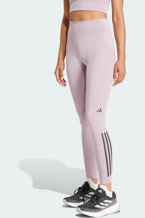 adidas Womens DailyRun 3-Stripes 7/8 Leggings - Recycled Material - Size Medium