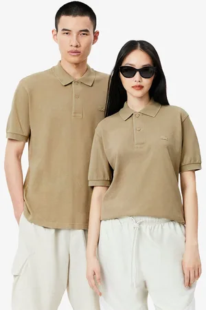 Lacoste Mens Classic Fit L.12.12 Washed Effect Polo Shirt in Cotton - Size Small