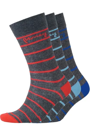 Money Mens Striped Socks (Pack of 3) ( Marl) - Size UK 6-11