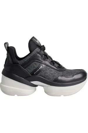 Michael Kors Womens Olympia Leather Sneakers 43F3OLFS1B for Women - - Size UK 6