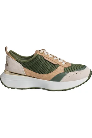 Michael Kors Womens Flynn Mesh and Leather Sneakers 43F3FYFS1D for Women - - Size UK 3
