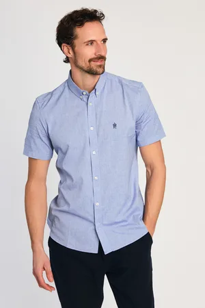 French Connection Mens Cotton Short Sleeve Oxford Shirt - Size Medium