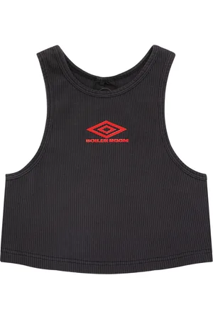Umbro Unisex Womens/Ladies Boiler Room Ribbed Cropped Vest Top - Size Medium