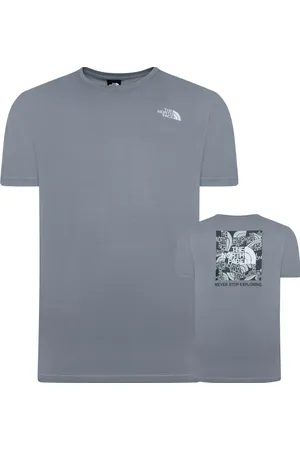 The North Face Mens Box Exploration T-Shirt Tradewinds Cotton - Size Medium