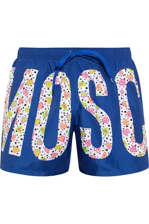 Moschino Mens Floral Print Logo Bright Short Swim Shorts - Size X-Small