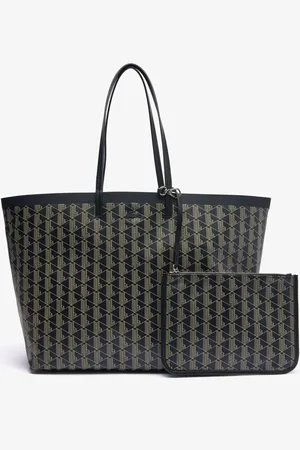Lacoste Womens Accessories XL Zely Tote Bag with Pouch in Beige - Cotton - One Size