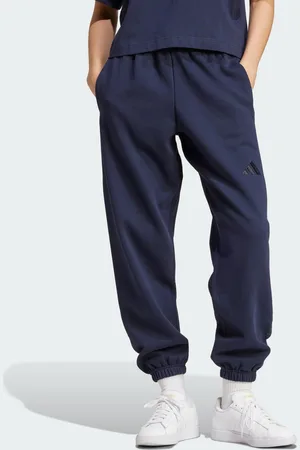 adidas Womens ALL SZN Fleece Graphic Loose Pants - Cotton - Size X-Small