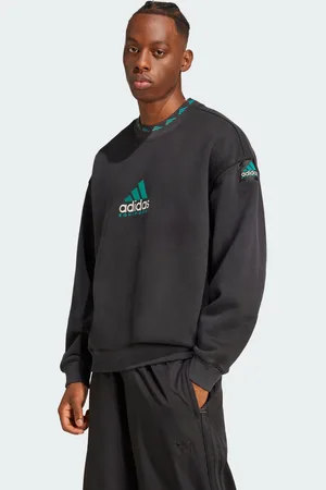adidas Mens EQT WASH CREWNECK SWTSHRT - Cotton - Size Medium