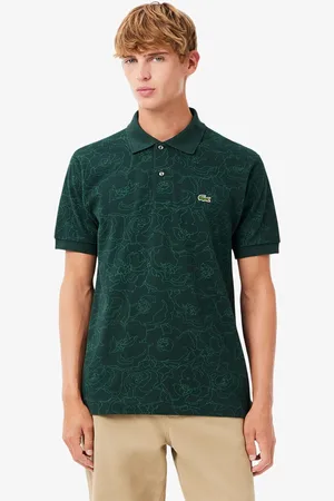 Lacoste Mens Classic Fit Flower Print L.12.12 Polo Shirt in Cotton - Size Large