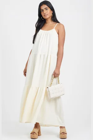 Brave Soul Womens Smock Tiered Midi Dress - Size Small