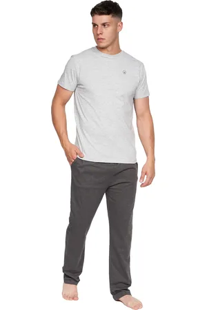 Duck and Cover Mens Radovan Pyjama Set ( Marl) Cotton - Size Small