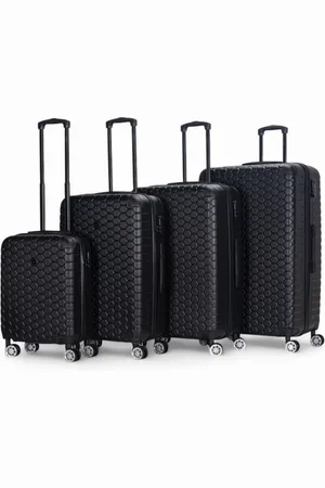 Infinity Unisex Expandable Hard Shell ABS 8 Wheel Luggage Travel Cabin Holiday Bags Suitcase Set - One Size